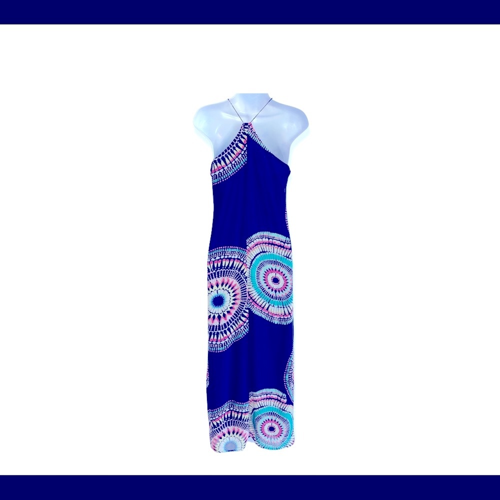 Old Navy Blue Doodle Dress Sz XS - Picture 3 of 5